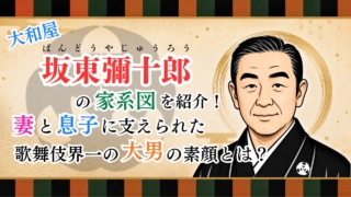 坂東彌十郎の家系図紹介！妻と息子に支えられた歌舞伎界一の大男の素顔とは？