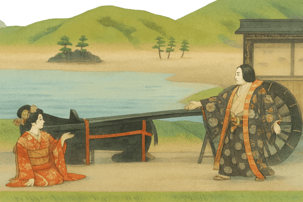 加茂堤の斎世親王と苅屋姫