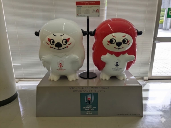 『連獅子』をモデルにしたラグビーWCマスコットのレンジー
