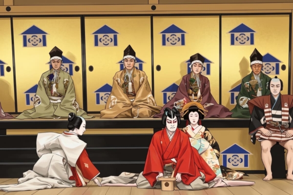 怒りに吾を忘れ盃を割り三方を押しつぶす五郎
