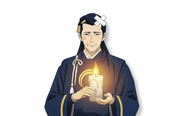 キャンドルの灯りを見つめる宗近