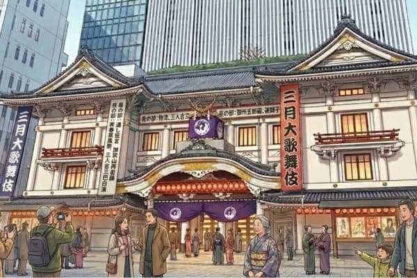 2026年3月「三月大歌舞伎」が開催される歌舞伎座イメージ