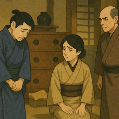 久蔵と与根の前で涙を流す菊之助