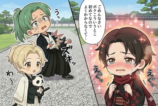 [8-4]可愛らしい加州に罪悪感の膝丸、気にいる髭切