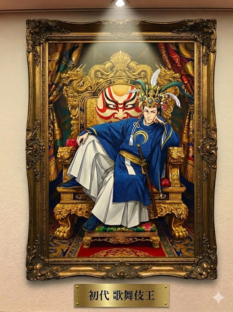 「初代歌舞伎王」の肖像画(現在行方不明)