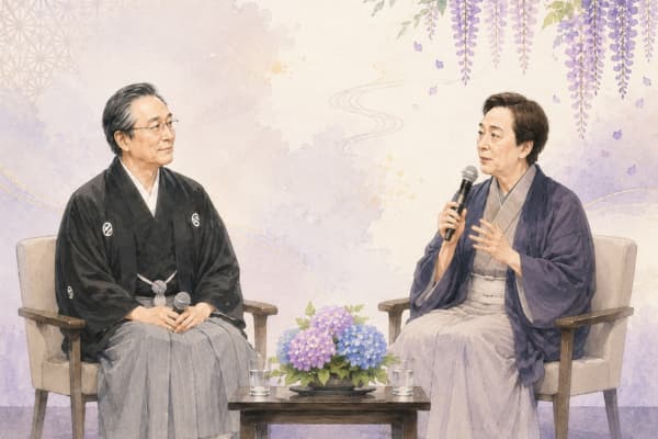 片岡仁左衛門と坂東玉三郎の対談イメージ