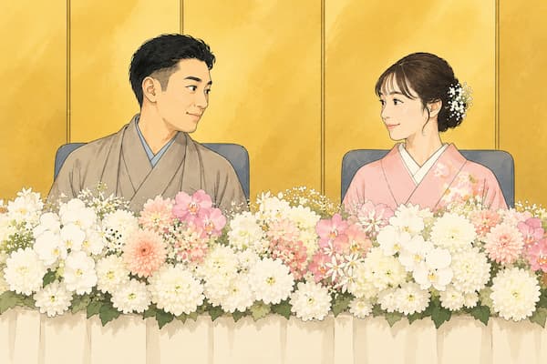 婚約を発表した橋之助と能條愛未