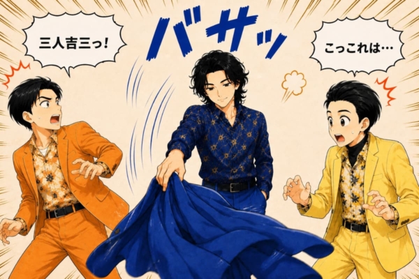 [39-4]突然二人の間に上着を被せる染五郎
