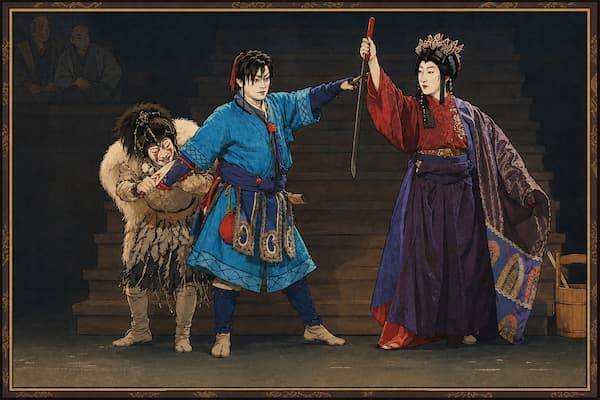 サンとエボシの闘いを止めるアシタカ