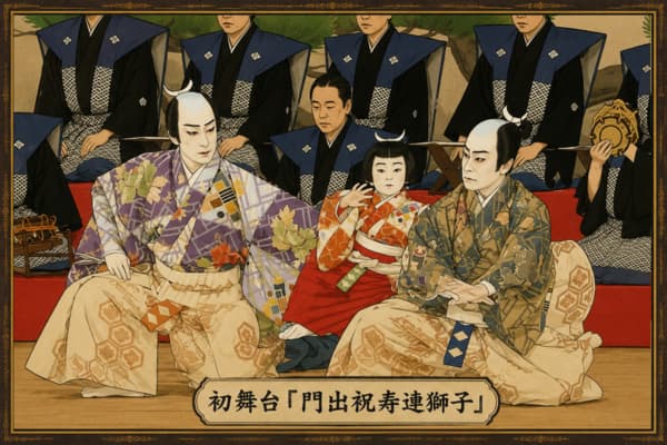 四代目 松本金太郎として『門出祝寿連獅子』で初舞台