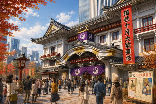 2026年10月錦秋十月大歌舞伎が開催される歌舞伎座イメージ