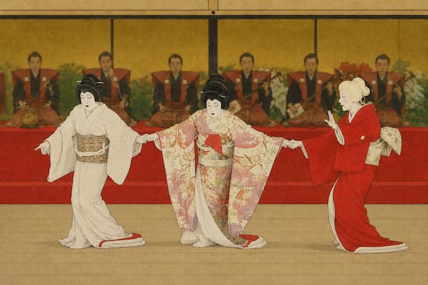 飛鳥井と吉野に連れてこられる小姓・弥生
