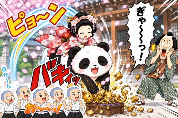 [42-8b]パンダが甚五郎の鼠を破壊