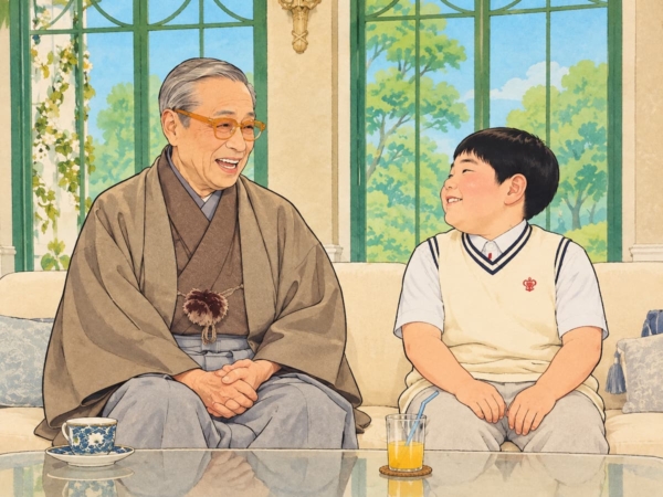 父・富十郎と共に『徹子の部屋』に出演した鷹之資